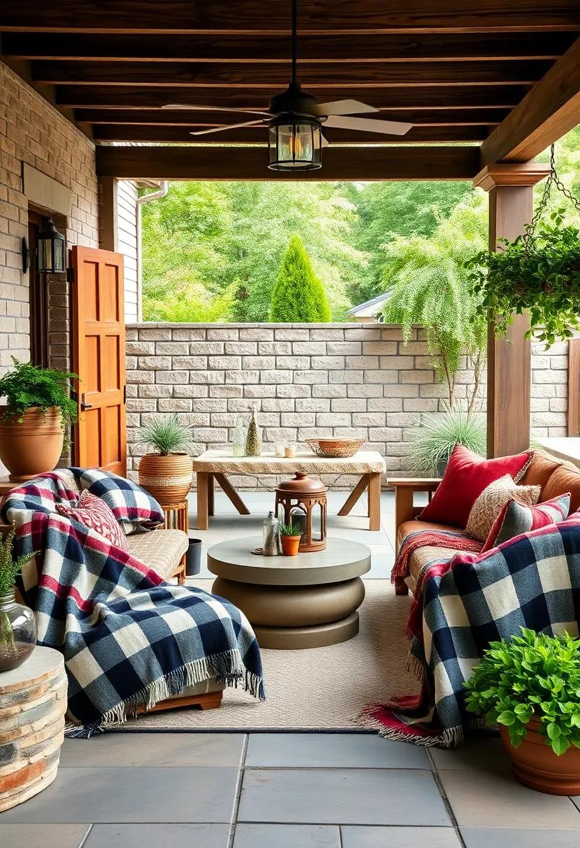 Rustic Retreat: ⁣Use ​plaid or tartan ​blankets alongside wooden furniture for a cozy farmhouse feel that welcomes relaxation