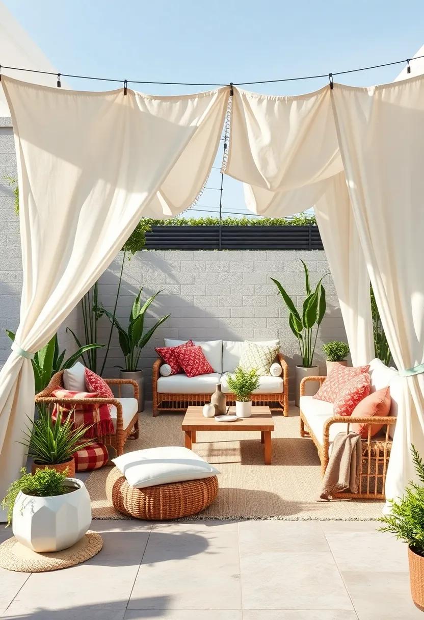 Tented ⁣Terrace: Create a delightful ‌tent out of ⁤light blankets and pillows for kids or cozy gatherings with friends
