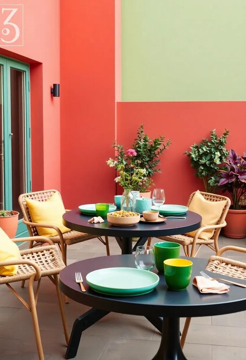 Color Palettes that Elevate Your Outdoor Dining Experience with Vibrant Tableware