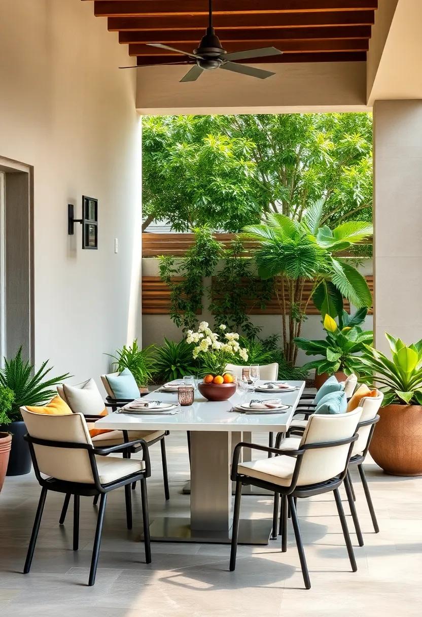 Sleek and Stylish: Go for a high-gloss table paired with modern chairs for a sophisticated look that feels sophisticated yet comfortable