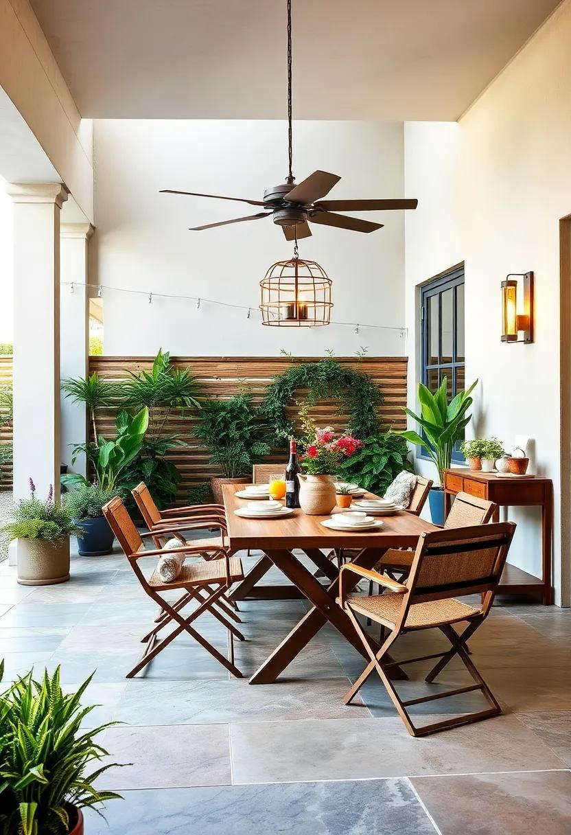 Vintage Vibes: Scour flea markets for unique pieces—think a charming drop-leaf table or retro folding chairs that tell a story and add character to your space