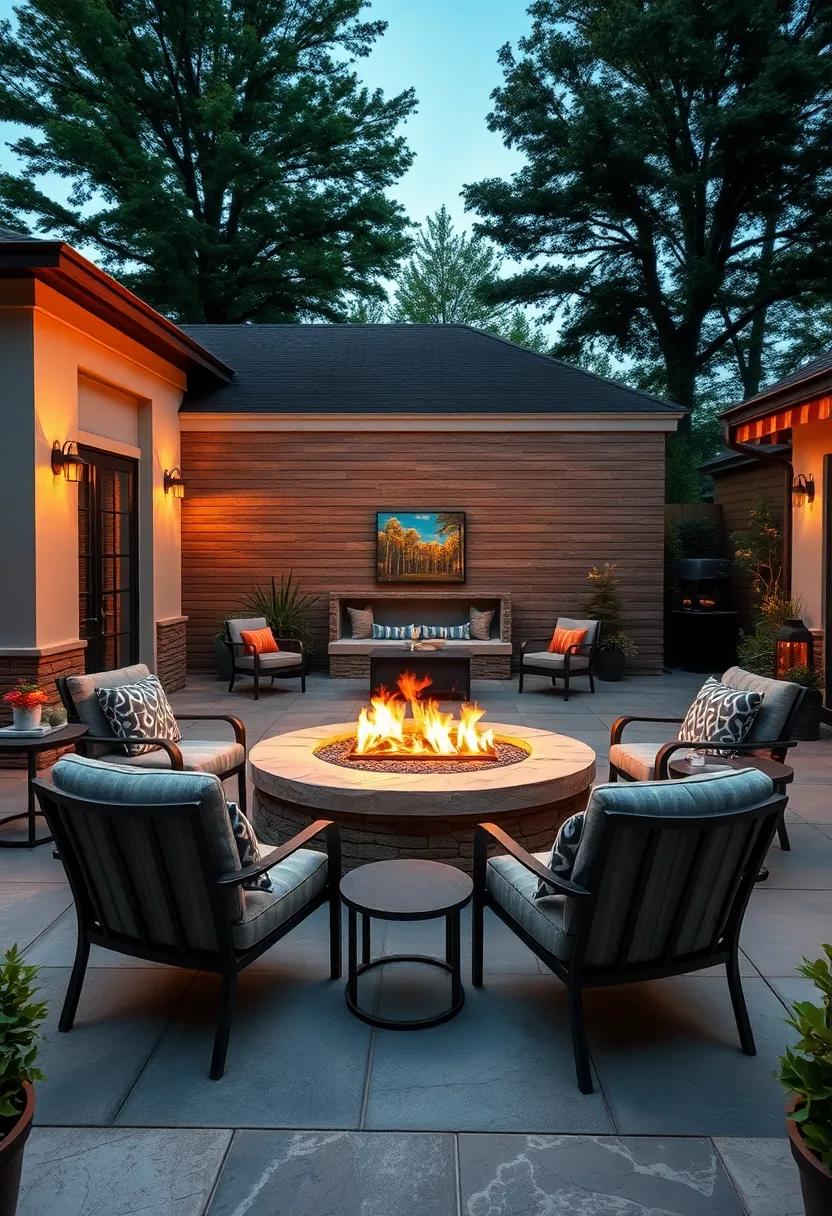 Fire Pits: The heart of your outdoor space, bringing warmth and ambiance to chilly evenings while creating a gathering spot for friends and family