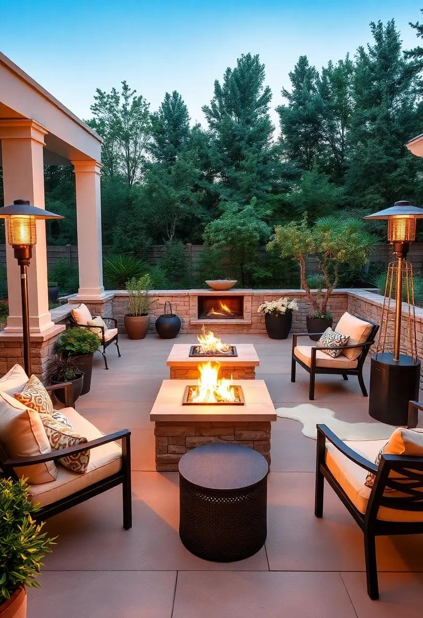 Patio Heaters: Extend your outdoor season with stylish patio heaters, providing warmth during those cooler evenings while maintaining a cozy ambiance