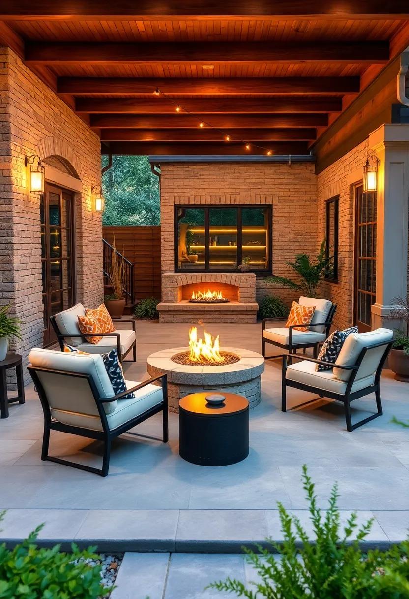 Fire-Safe Seating: Consider fire-safe furniture options that allow you to enjoy your fire pit without worry, merging safety with style seamlessly