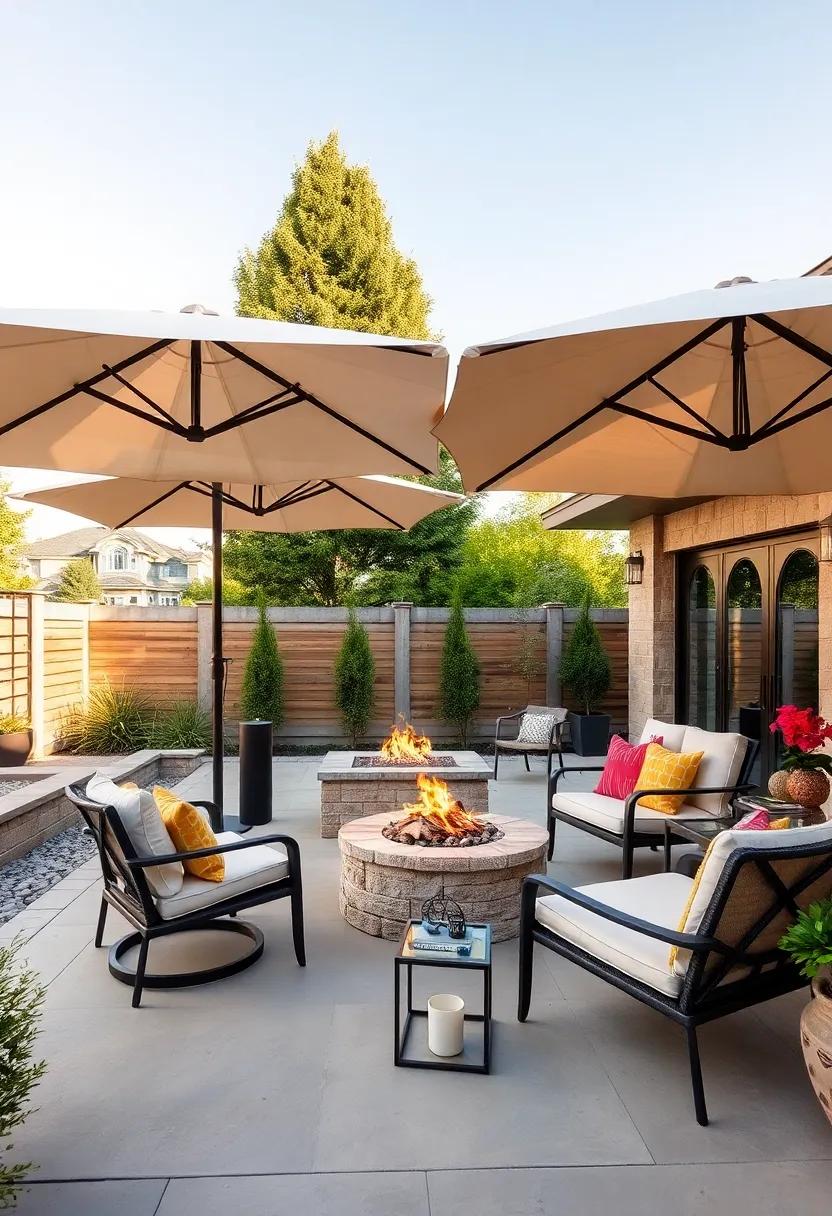 Shade Umbrellas: Protect yourself from the sun with large, stylish umbrellas that not only offer shade but also add an element of design to your patio setup