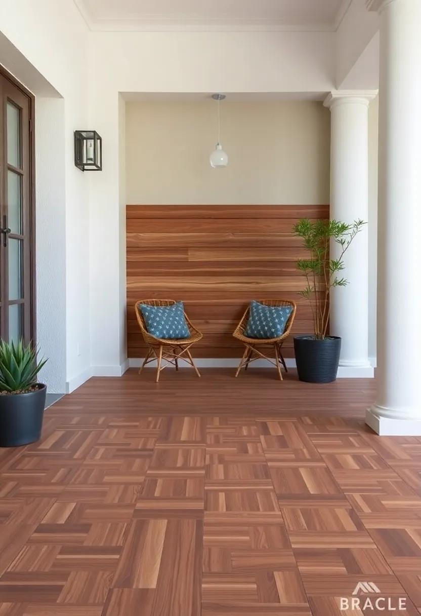 Parquet Wood ‌Design:​ Use a ⁣parquet pattern for⁣ intricate ‍detailing that turns your ⁣patio ⁣floor into a work of art