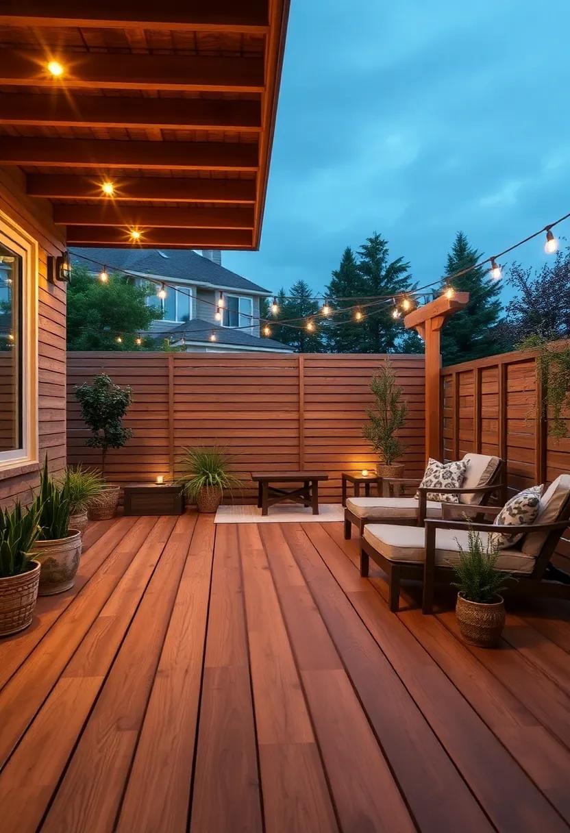 Warm Lighting Elements: Pair your wooden‌ decking with ⁢warm outdoor lighting fixtures that create an inviting atmosphere for evenings spent outdoors