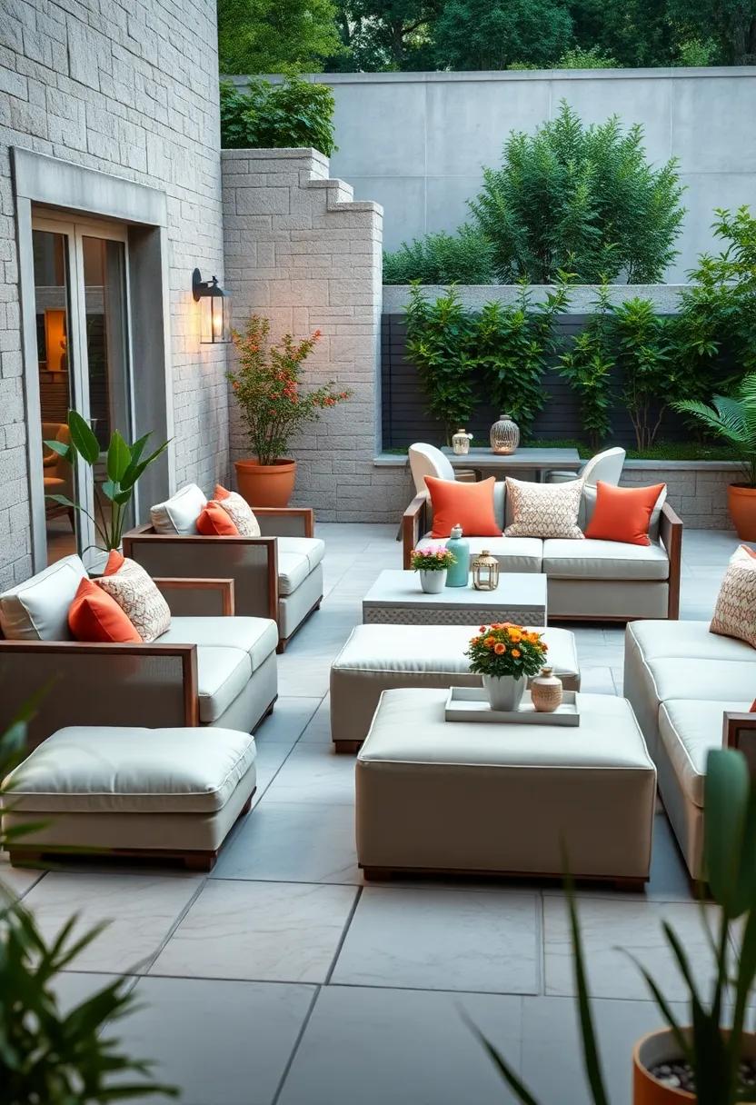 Sleek​ Serenity: dive into ⁣a calming atmosphere with a streamlined furniture collection, complete ⁤with ottomans that provide extra seating or‌ footrest options