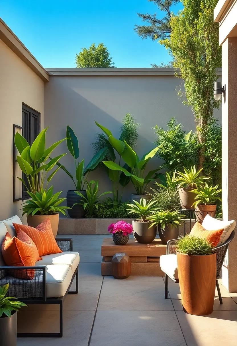 Artistic Plant Displays: Use unique plant⁤ holders or sculptures‍ to showcase your favorite plants,‌ creating⁤ focal points ⁤that harmoniously ‍blend art with nature