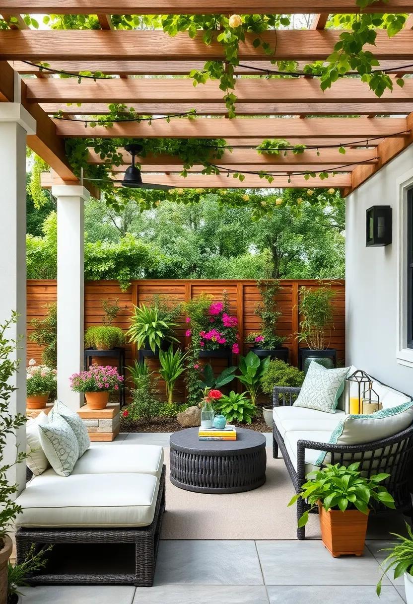 Cozy Pergola Gardens: Turn your patio into a garden ​retreat by building​ a pergola draped in flowering plants,‌ creating a shady escape that's both functional and decorative