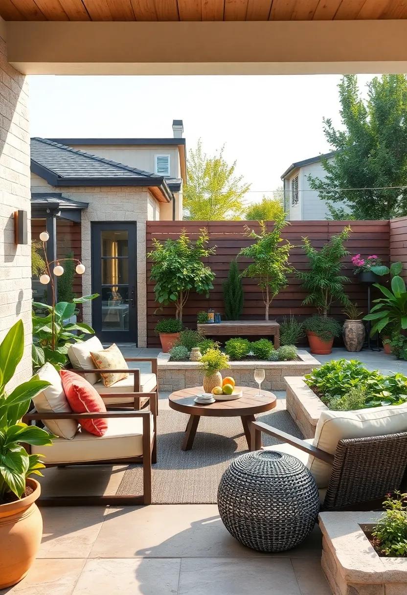 Edible Landscaping:⁢ Integrate‍ fruit trees​ or herb garden⁤ beds next to‍ your patio for⁢ a functional yet aesthetically ​pleasing space ⁤that encourages outdoor cooking and‍ fresh ingredients