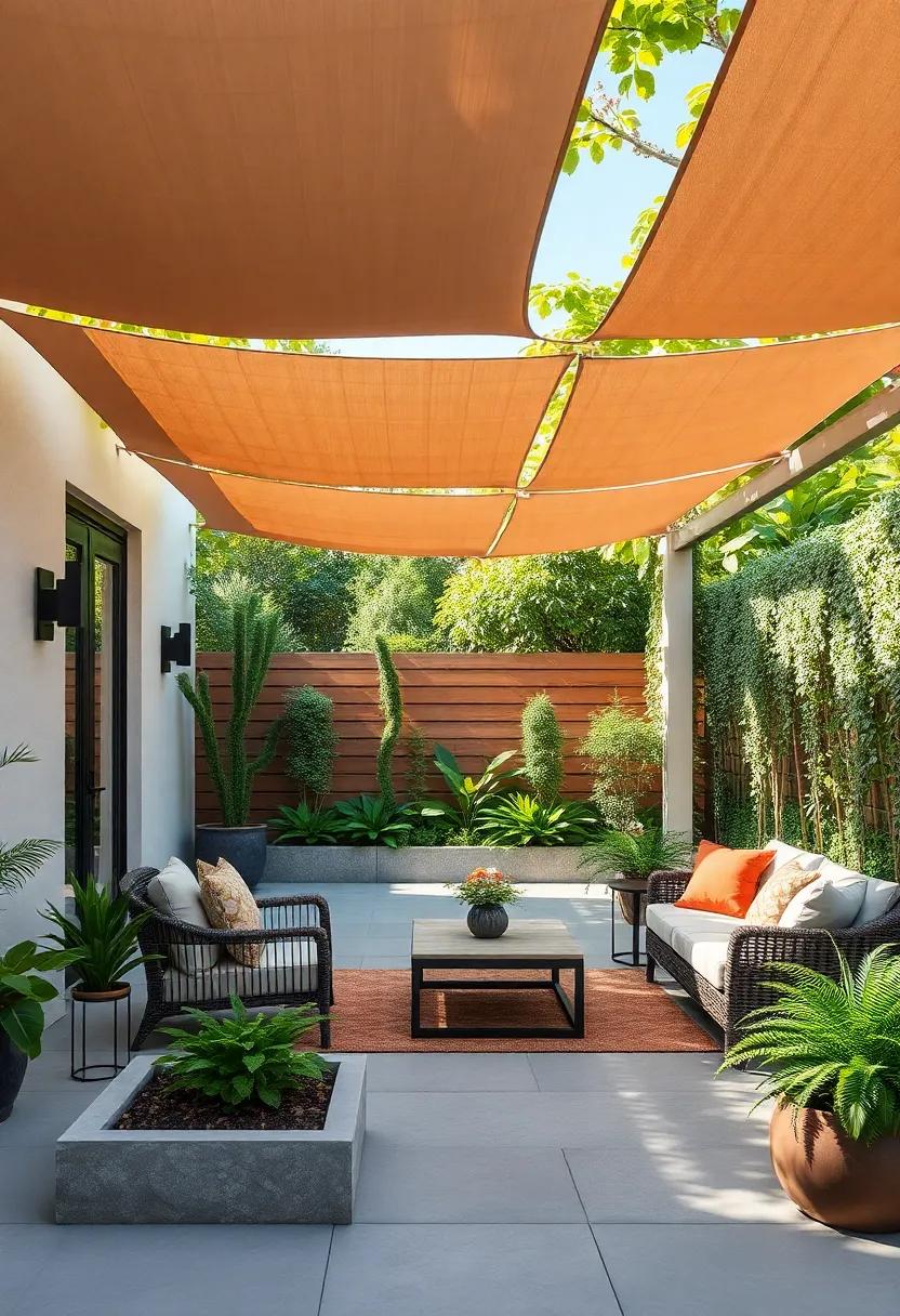 Shade ‌Canopies with‍ Vines: Install shade ⁤canopies covered in flowering vines to create a cool, inviting space to relax during the hot summer months while integrating ‌nature