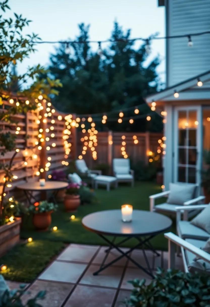 Dreamy Outdoor Retreats Enhanced by the Glow of elegant Fairy Lights