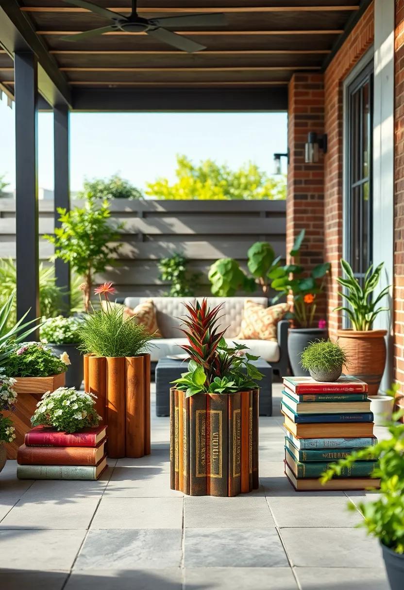 Bookish Planters: Repurpose old books as unique planters, adding a literary twist to your greenery and showcasing your love for reading