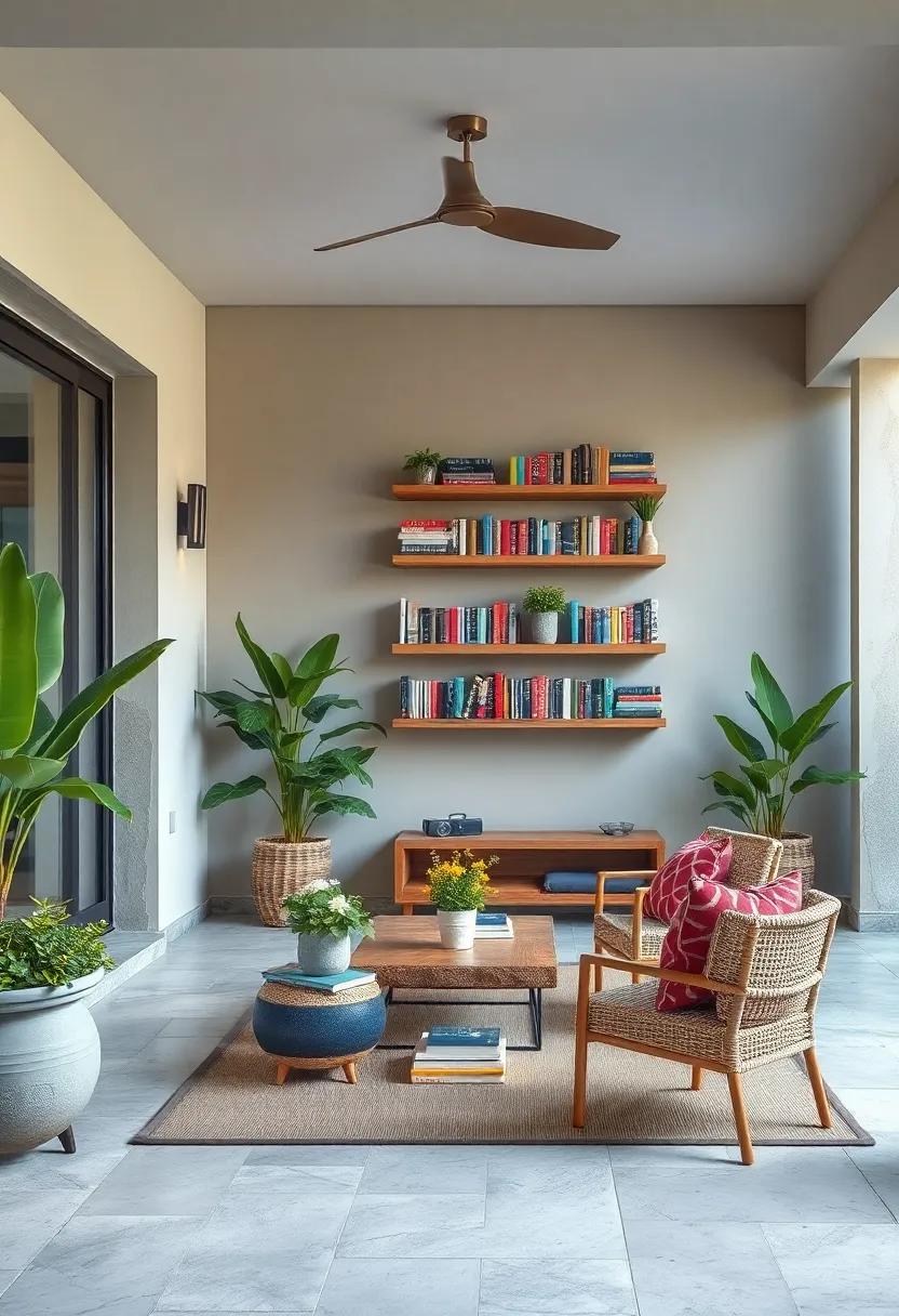 Floating Shelves: Install floating shelves to save space while displaying your favorite books, making them easily accessible during your reading endeavors