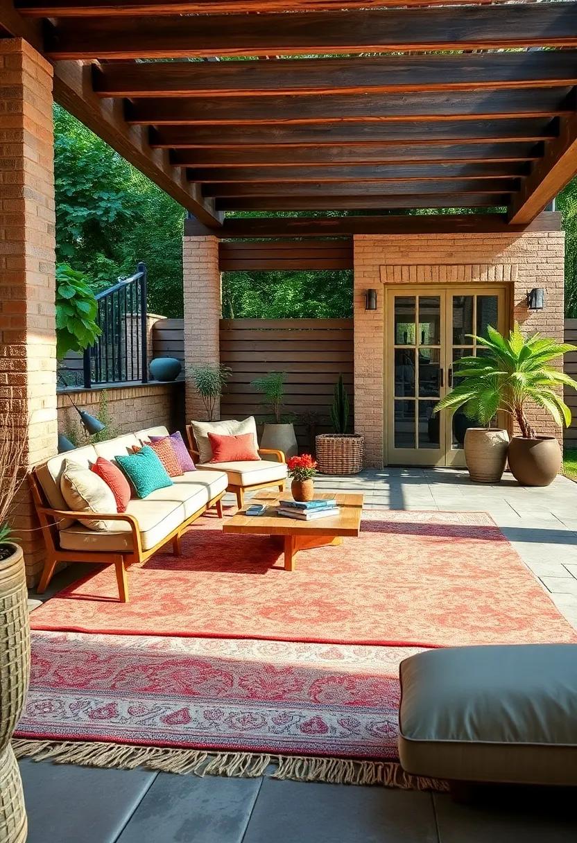 Outdoor Rugs: Lay down colorful, weather-resistant rugs to define your reading space and add warmth, inviting you to sit down and read
