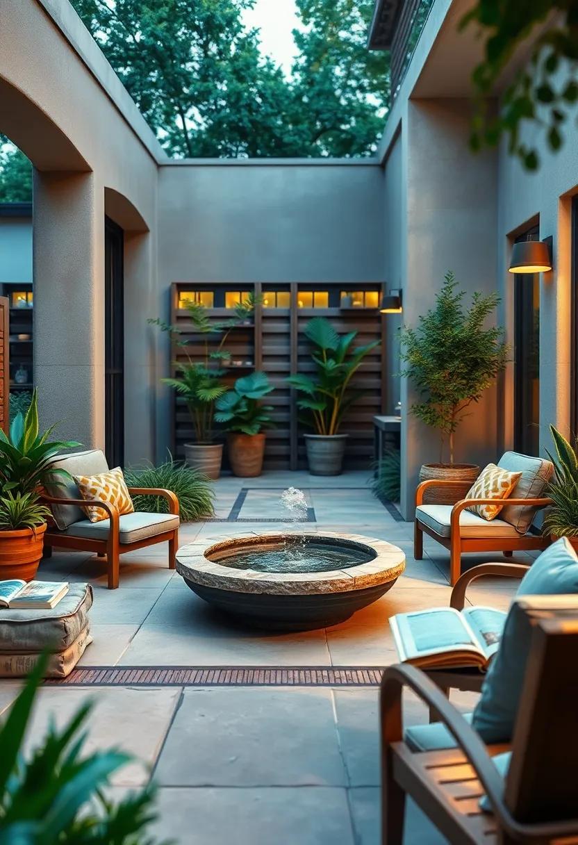 Serenity Soundtrack: Integrate a small water fountain to provide a soothing background ambiance while you dive into your literary escapades