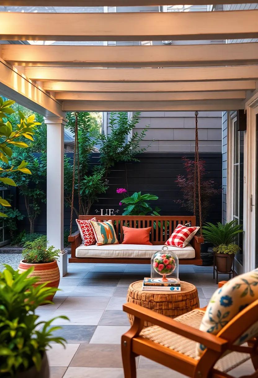Swinging Seats: Install a cushioned swing seat to evoke childhood memories and encourage hours of whimsical reading