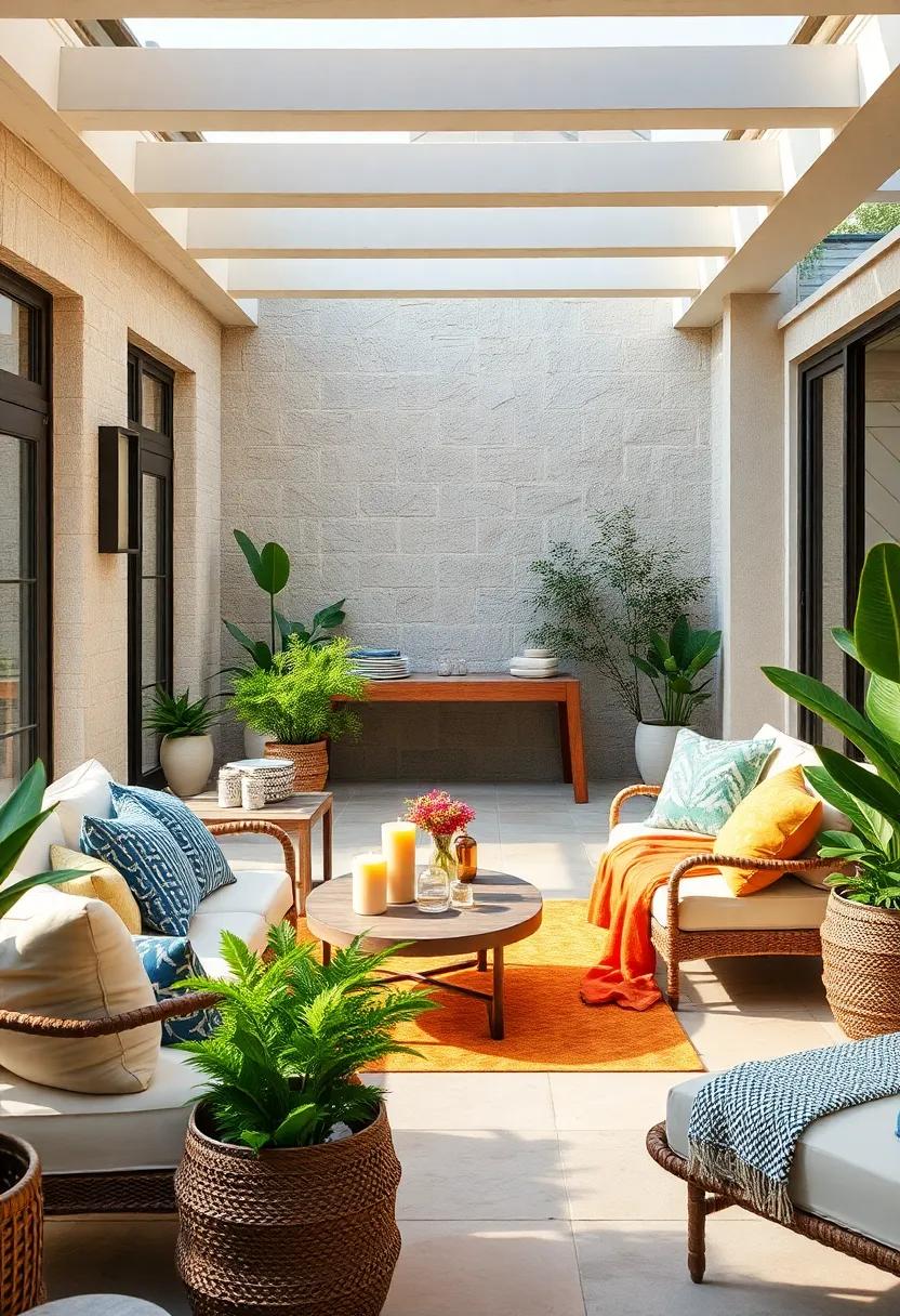 Build a layered approach: Place cushions of varying sizes and densities on seating to cater to comfort preferences, making your patio idyllic for everyone