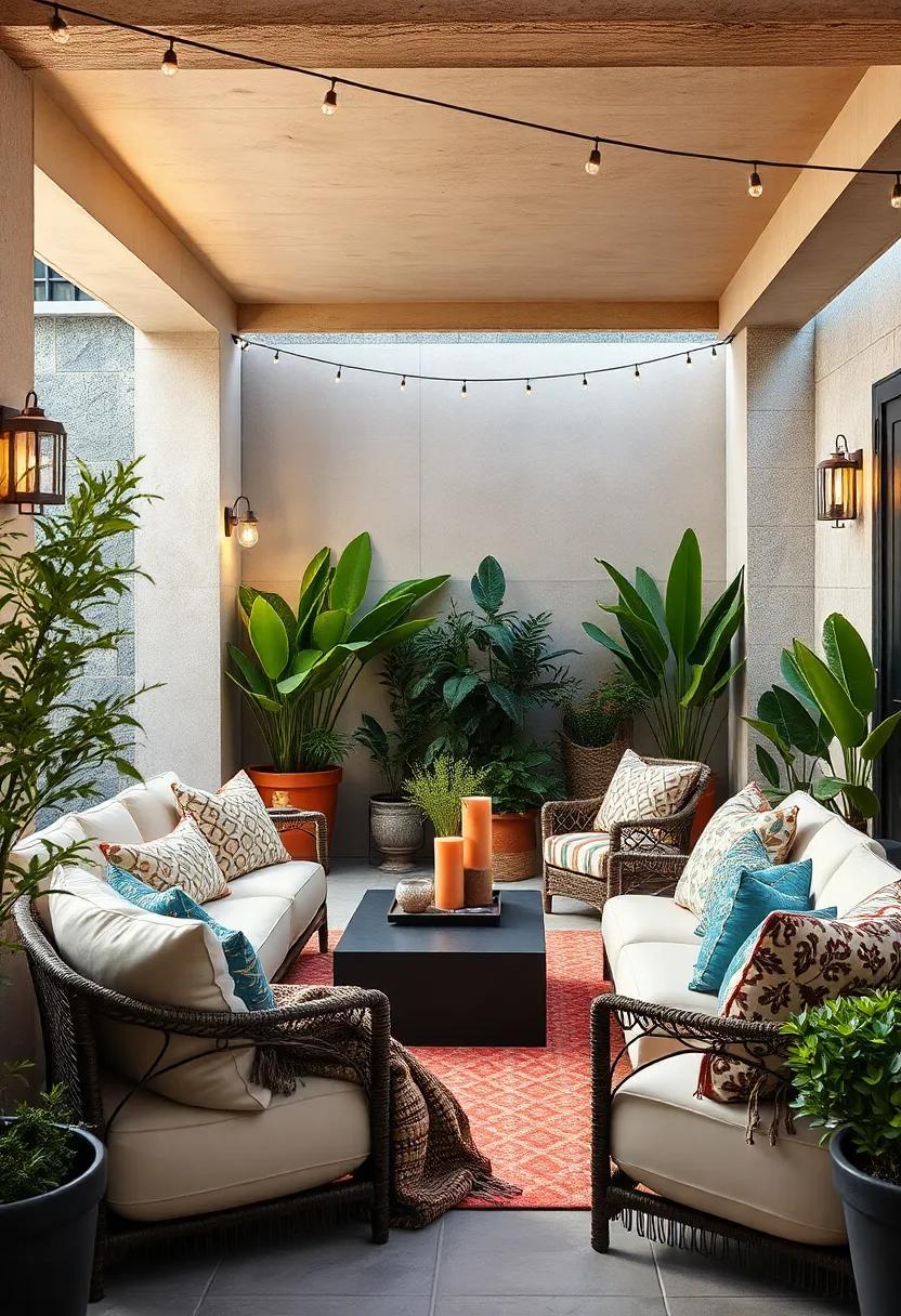 Design with functionality: Choose cushions with built-in storage to keep your throws neatly tucked away when not in use, maximizing space and organization