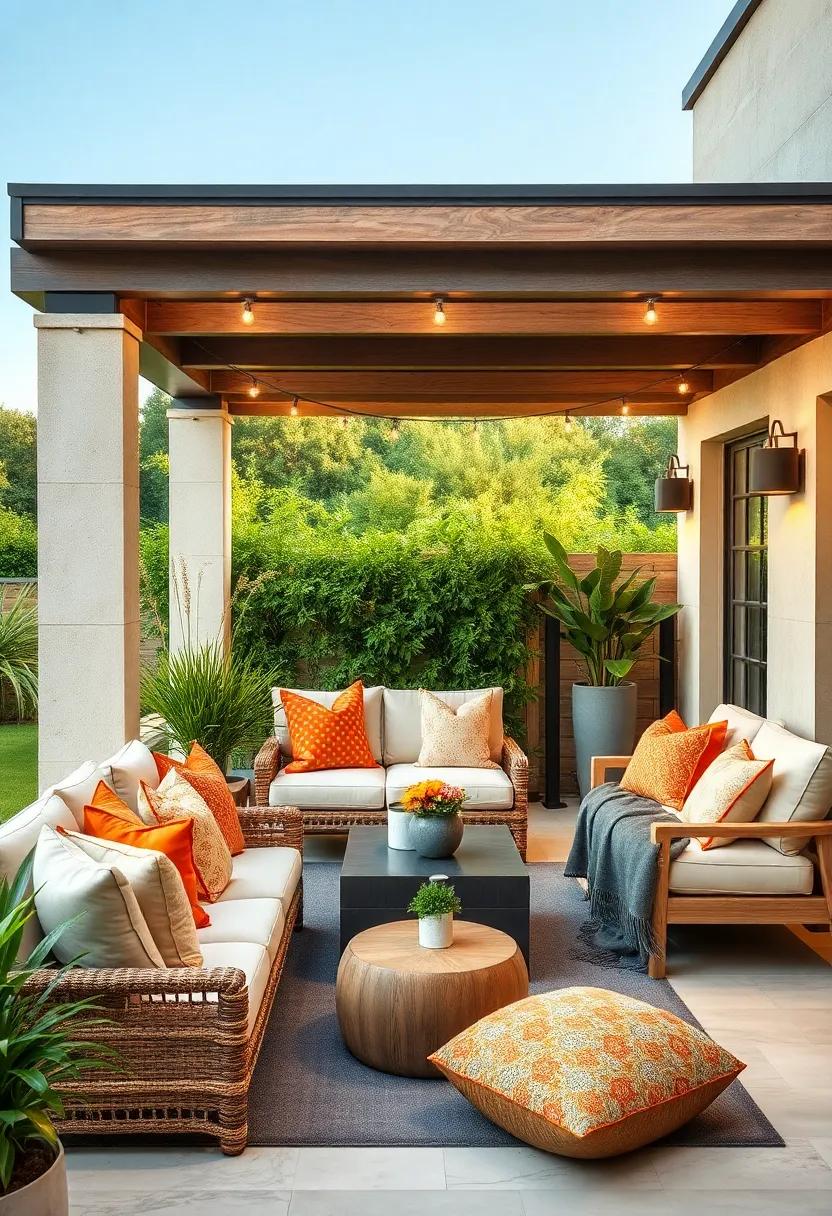 Enjoy the view: Position your cushions and throws to ensure you have the best sightlines of your garden or landscape, making relaxation a visual delight