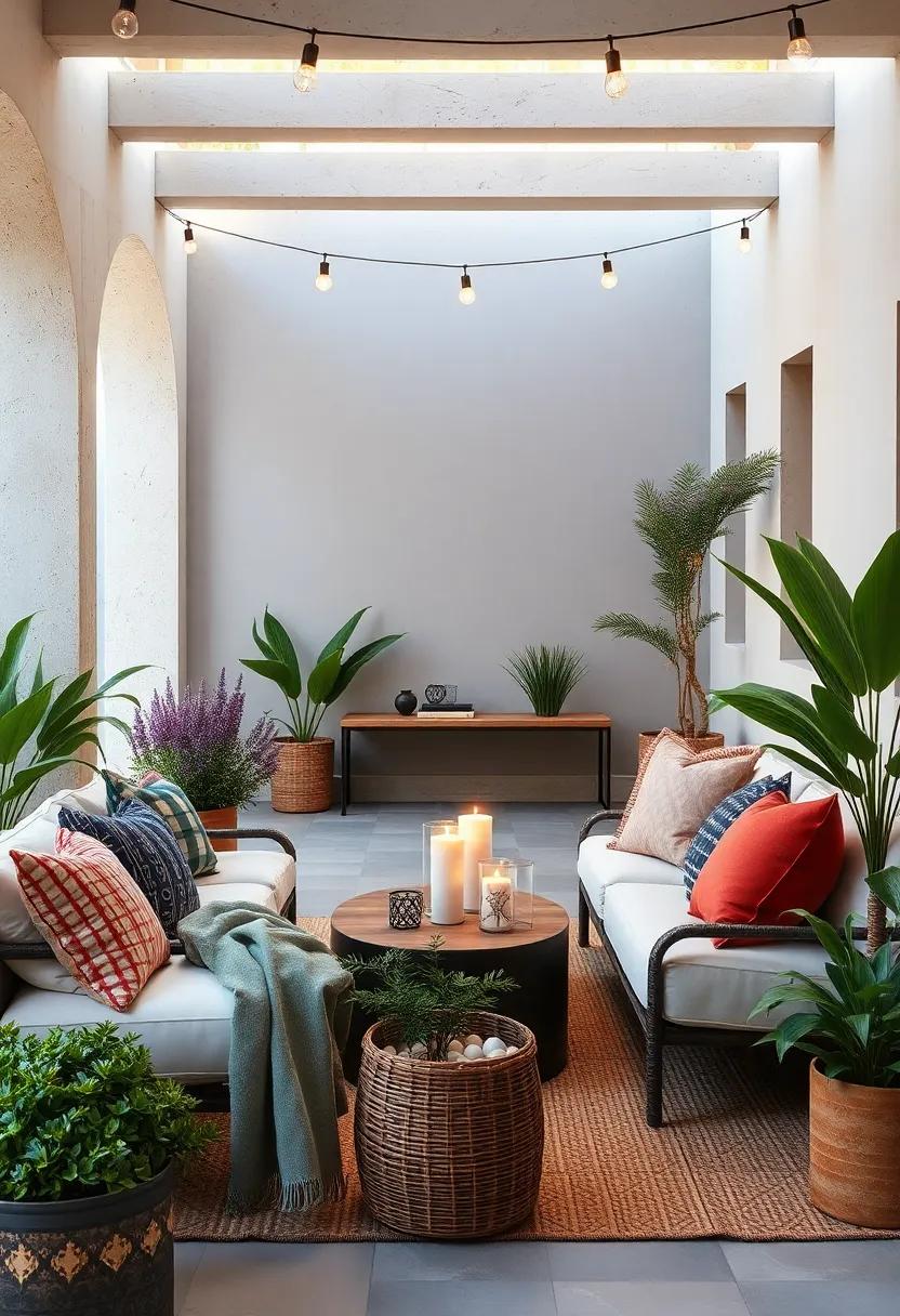 Set the mood with scents: Layer your cozy space with scented throws or cushions infused with natural fragrances like lavender or cedarwood