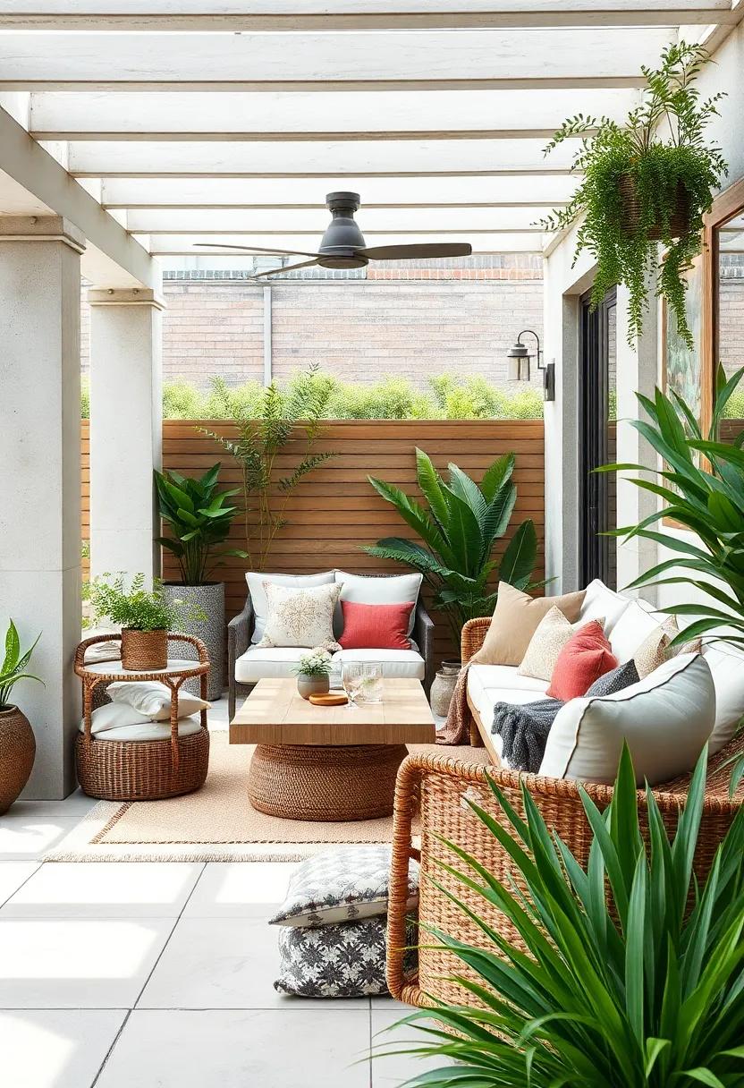 Use natural elements: Incorporate cushions and throws in earthy tones to blend seamlessly with your garden surroundings, enhancing the outdoor experience