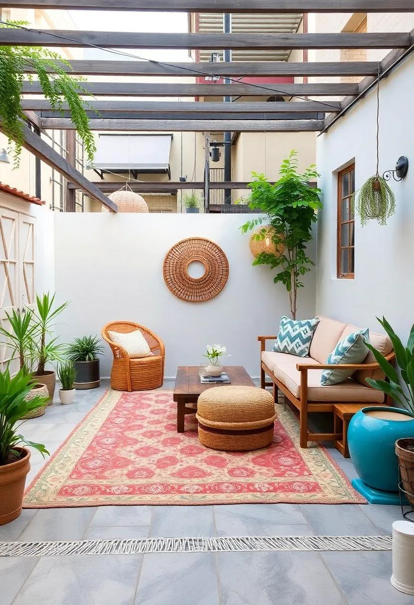 Bringing The Indoors Out With Vintage Rugs And Soft Furnishings