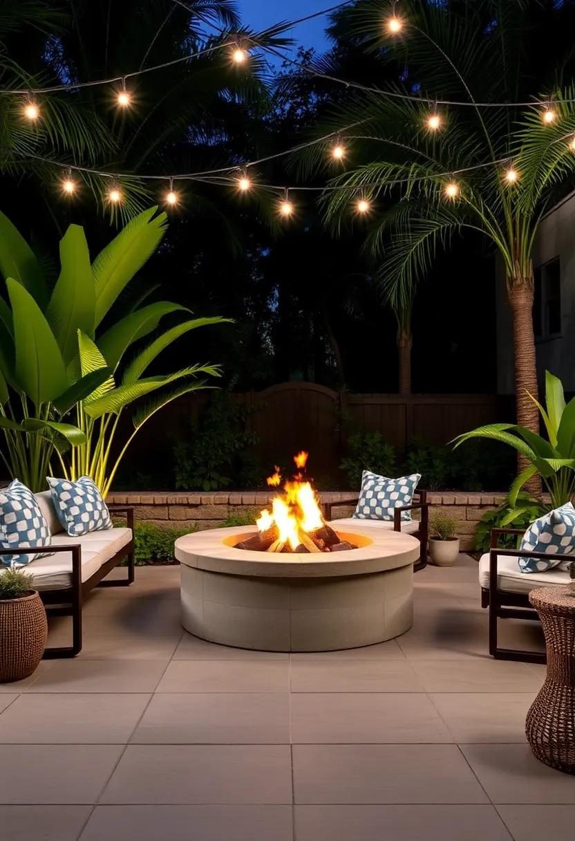 Fire Pit Fun: A portable fire pit offers a cozy gathering spot for s'mores and stargazing, making your tropical retreat usable day and night