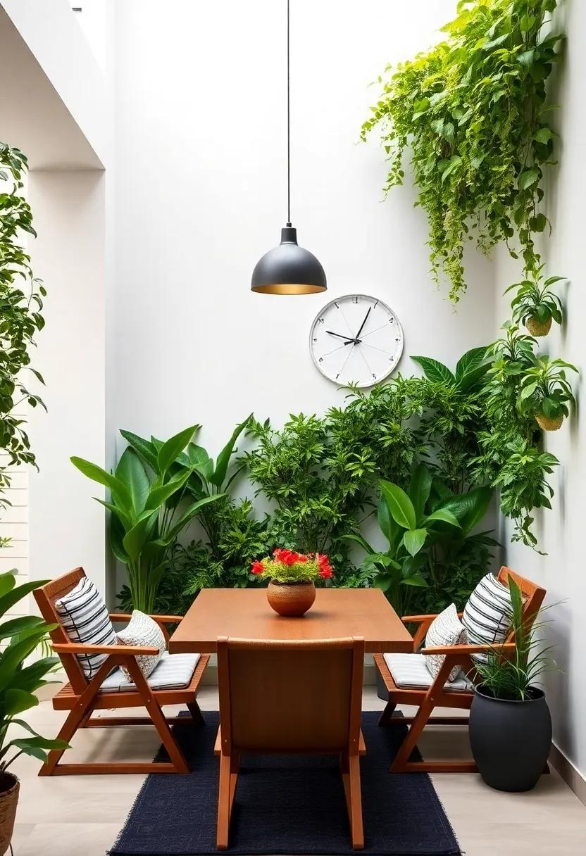 Green Wall Displays: Get creative with vertical gardens that utilize wall space for plants, adding texture and a sense of lushness to your retreat