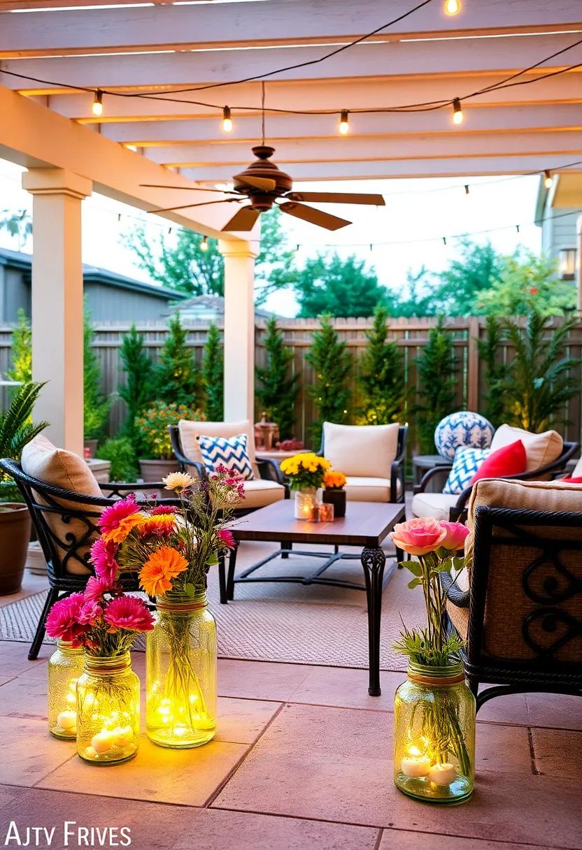 Illuminated Flower Jars:‍ Place battery-powered ⁤lights in jars⁤ filled with ‌fresh⁢ or faux flowers for a stunning centerpiece⁢ that pops