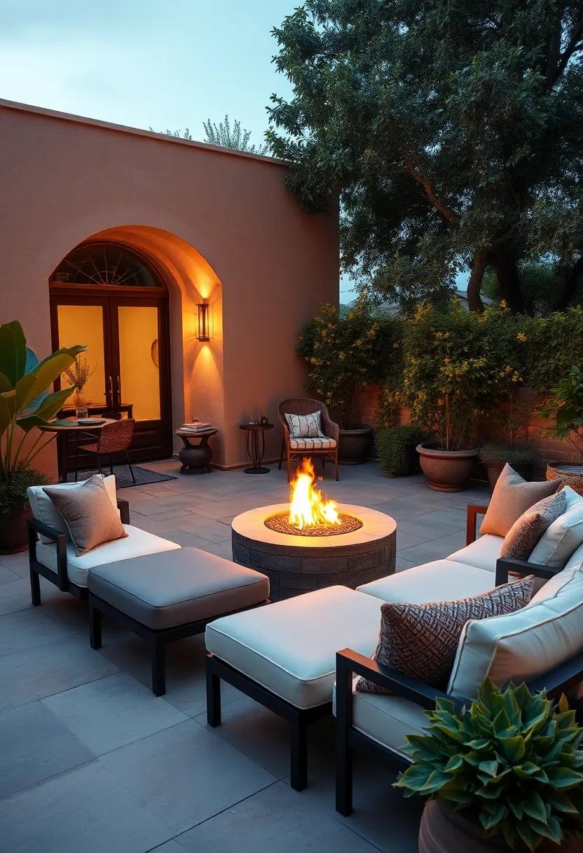 Bask in the sun during the day and⁢ cozy up at‌ night ⁢with a versatile‌ lounge setup featuring removable cushions and a convenient fire pit for all-day​ enjoyment