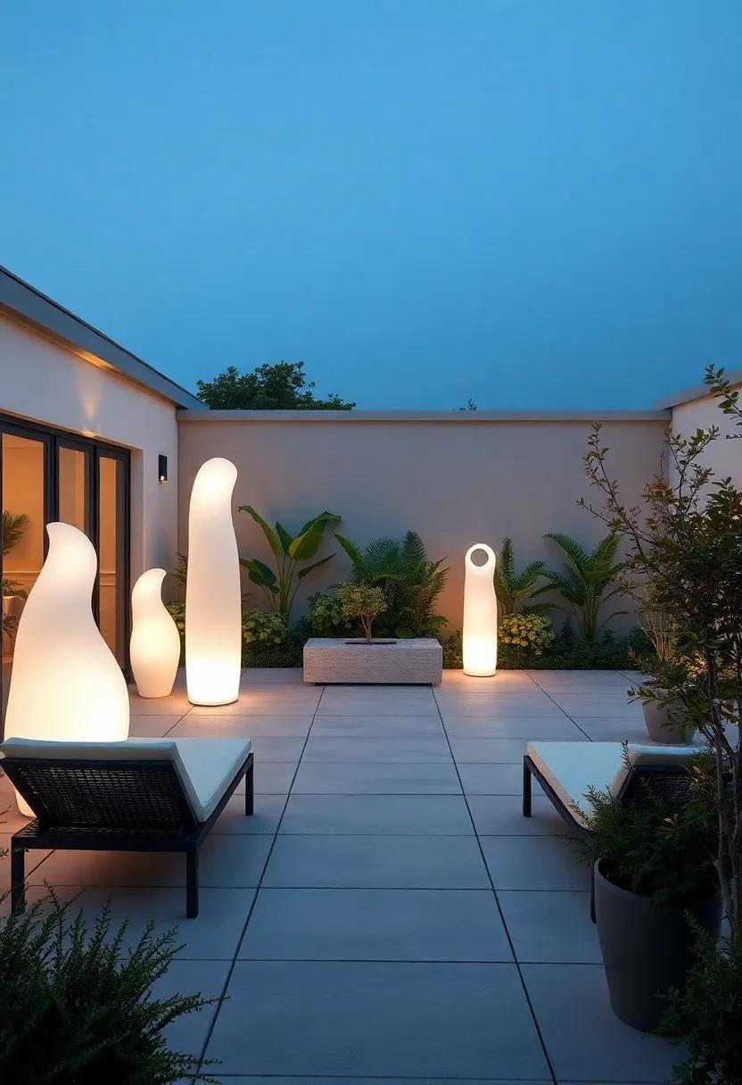 Artfully Arrange lighted sculptures to Inspire Fascination and Discussion