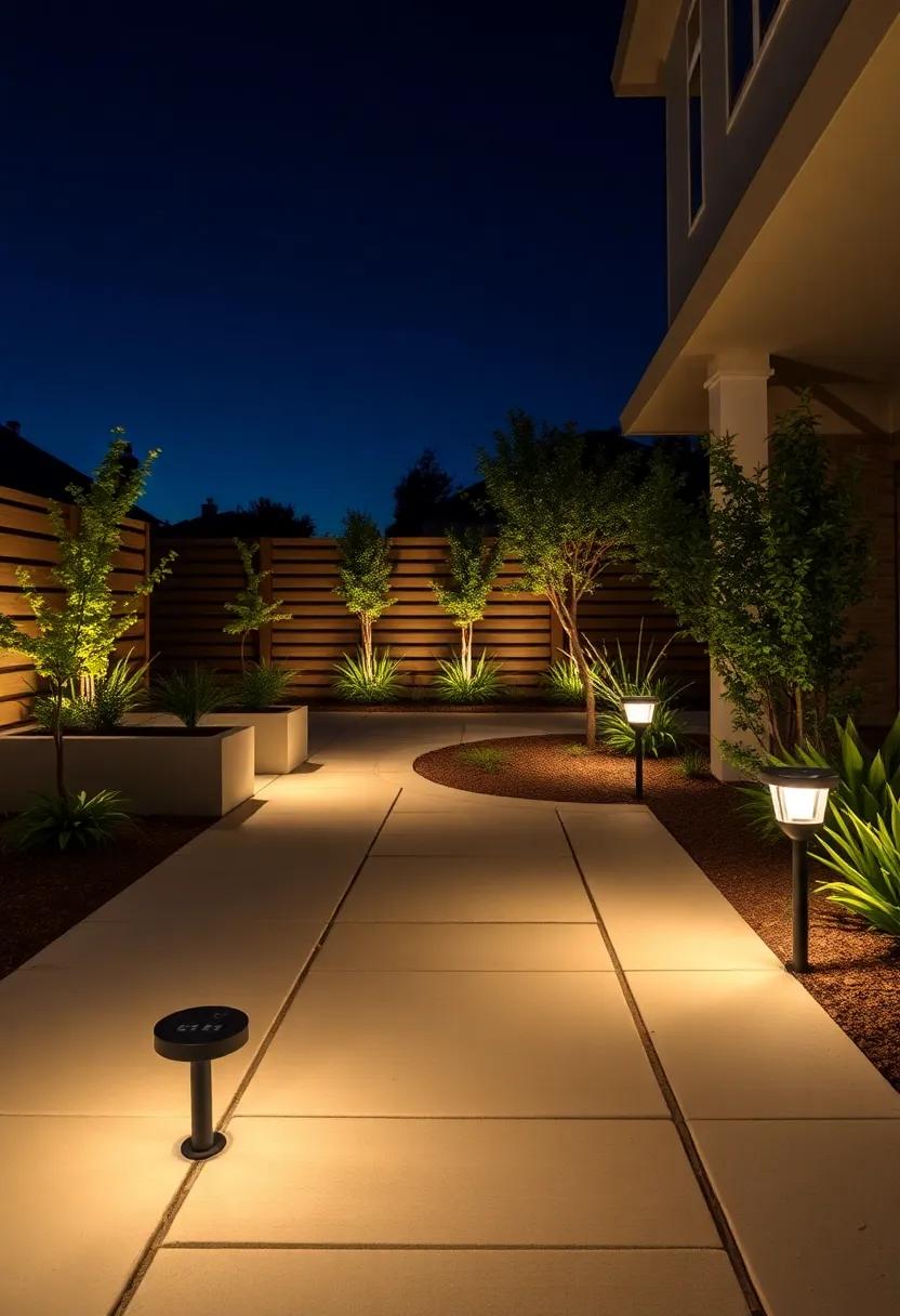 Design an Inviting Pathway with Miniature Solar Lights for Nighttime Navigation