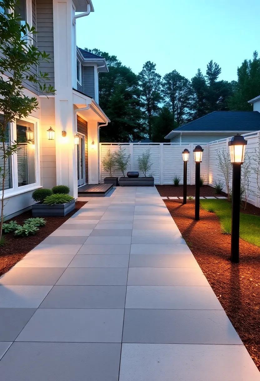 Incorporate Architectural Features with Stylish Post Lights Along the Walkway