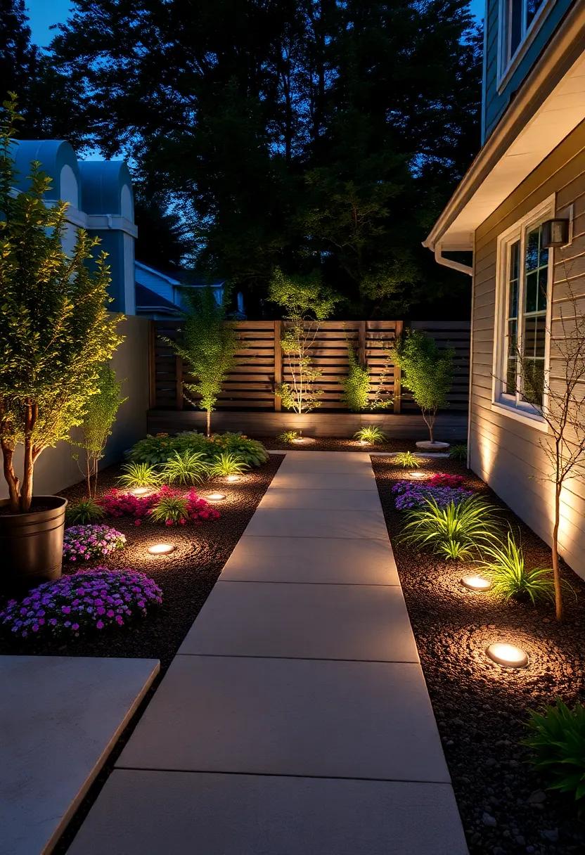 Use Ground-Level Lighting to Accentuate Flower Beds and Pathways