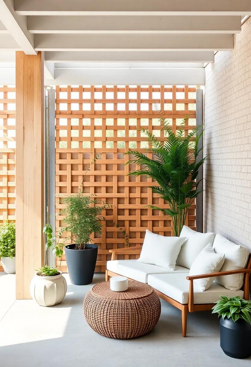 Modern vs. ​Rustic: ‌Choosing the Style of your Lattice Screen