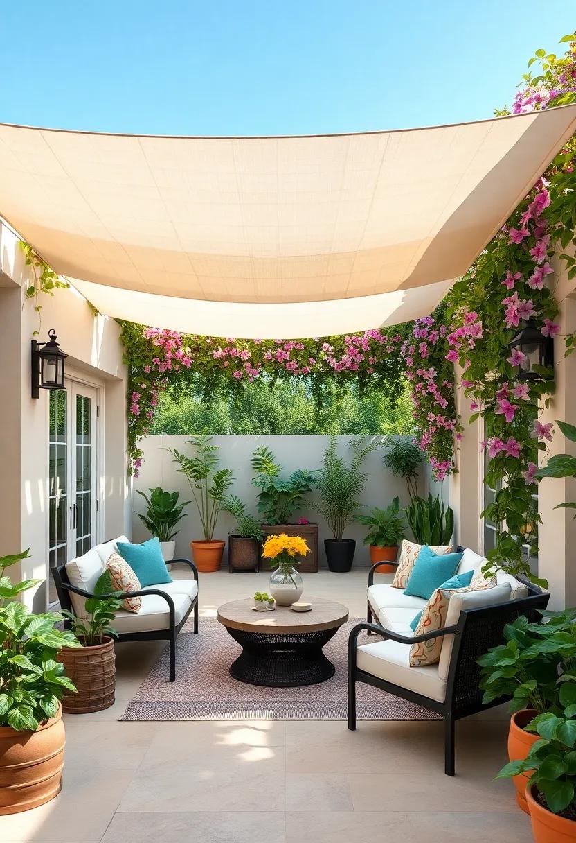 Clematis: With a variety of flower colors and shapes, clematis allows you to customize your patio's look, thriving in different environments while offering lush green coverage