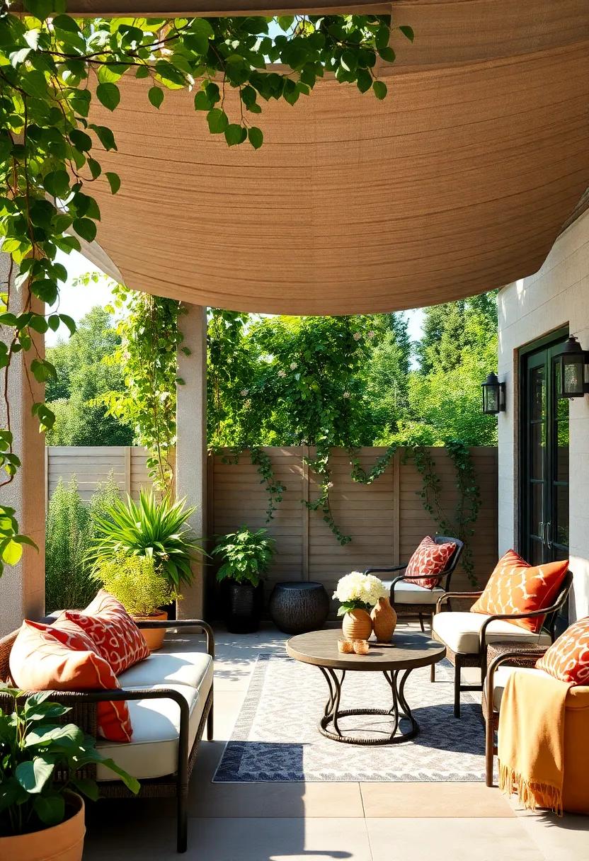 Honeysuckle: With its lovely, tubular flowers and enticing aroma, honeysuckle can create a paradise for pollinators while naturally draping your patio with greenery