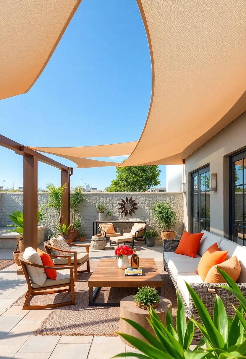 Create a dynamic space by ‍hanging multiple shades at varying heights​ to‍ add depth and interest to your ⁣patio area