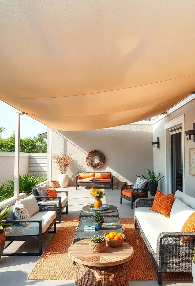 Enhance functionality ‌by combining shade sails with outdoor furniture arrangements, ⁣creating cozy nooks for relaxation