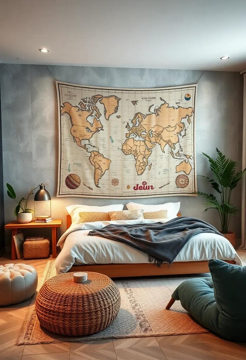 Hang a unique tapestry ​that ⁢speaks to your interests or travels, making​ your walls come alive with story