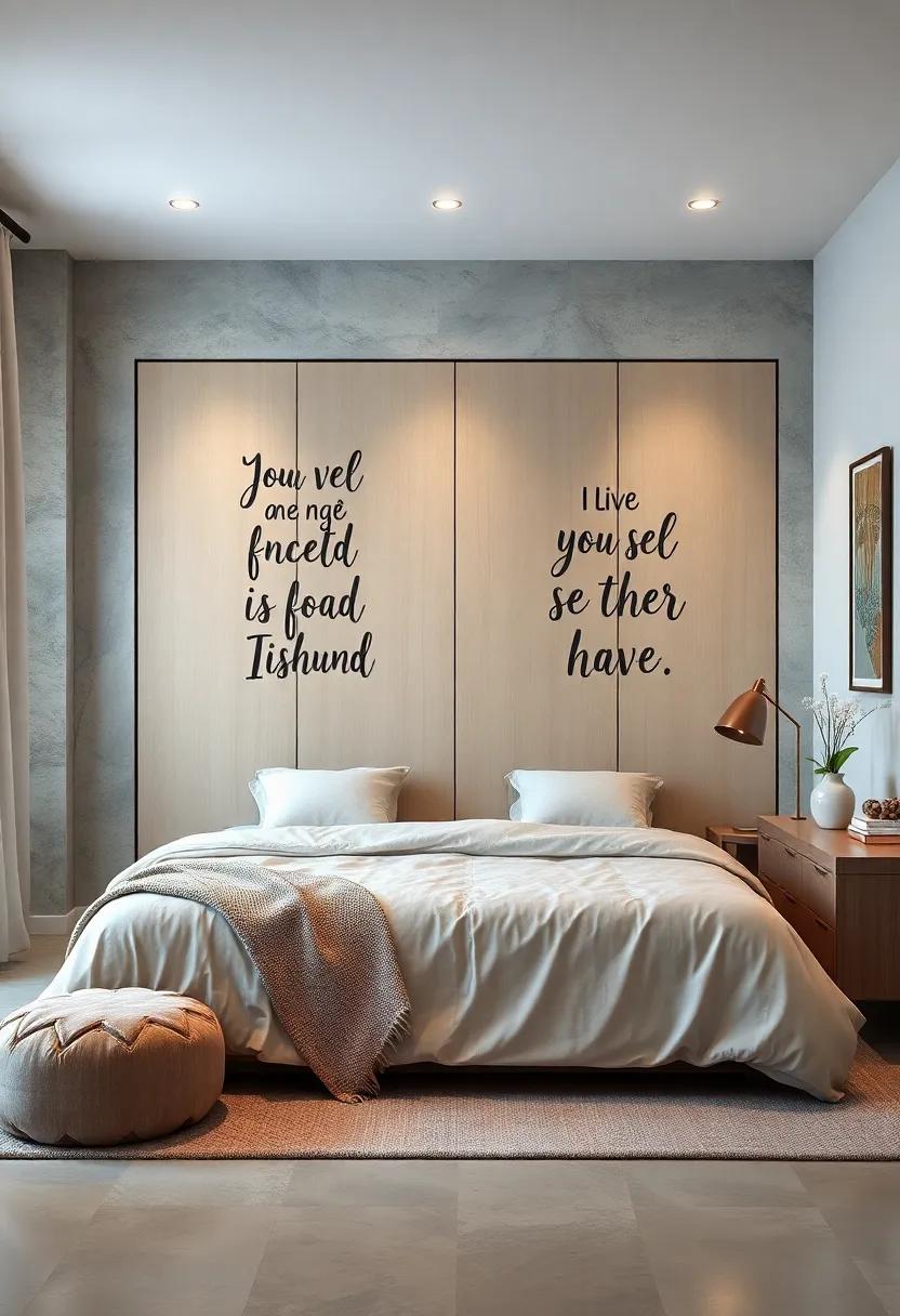 Transform your closet doors into a canvas by painting ​or​ writing ‍quotes or designs that inspire you