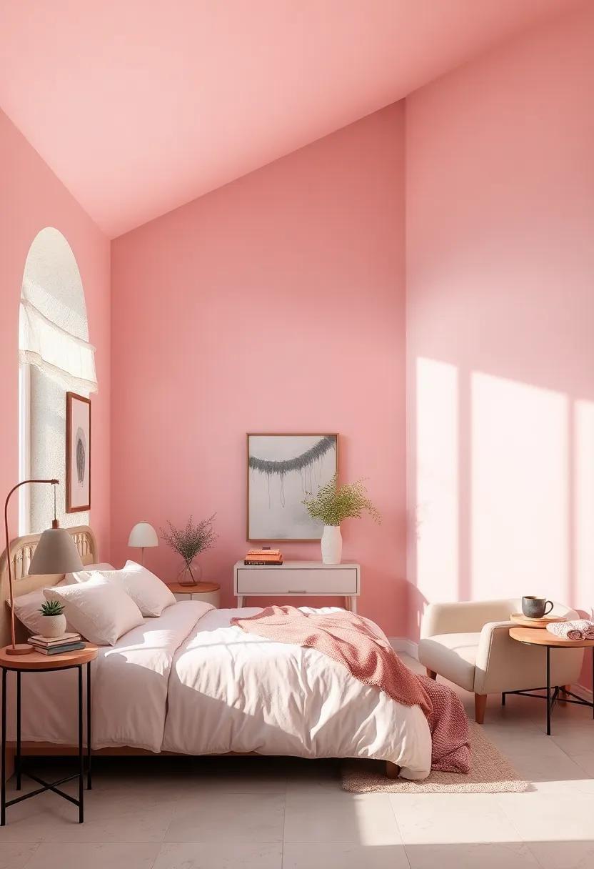 Cotton Candy clouds: A light pastel pink that ​brings a whimsical ​touch to ​your retreat,creating a dreamy atmosphere