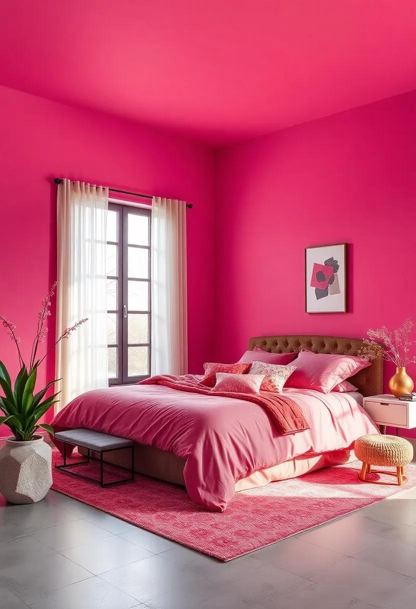 Soft Magenta: A muted magenta shade that gives off a ‌calming yet stylish vibe, suitable for a ⁣contemporary​ retreat