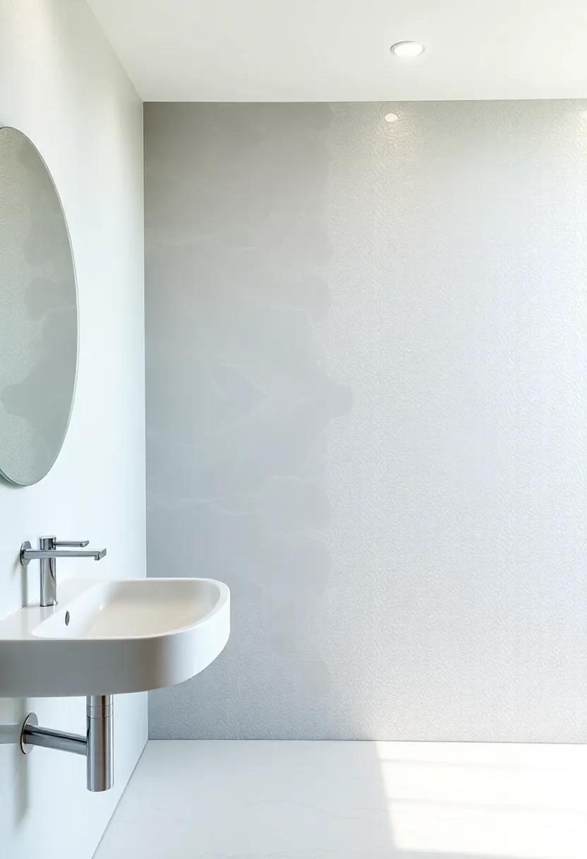 Subtle Shimmer: Explore the delicate play of light with a shimmery faux finish that adds just the right amount of glamour to your powder room