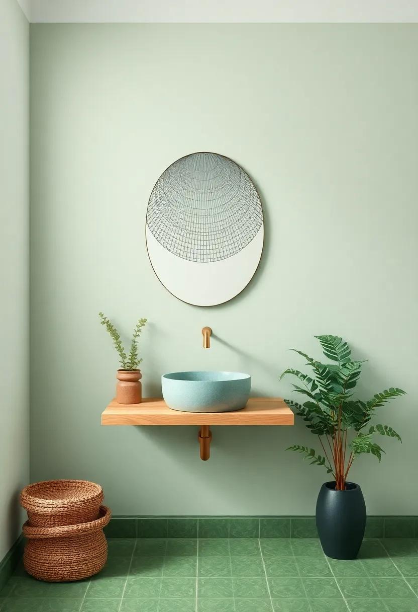 Incorporating Nature with Earthy Tones and Green Hues