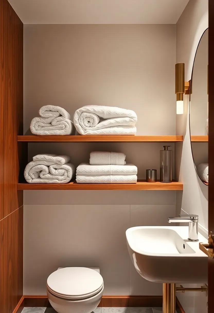 Chic Towel⁤ Display: Roll up luxurious⁤ towels ⁤and arrange them on a shelf for an ⁢inviting resort-like feel that guests ⁣will appreciate