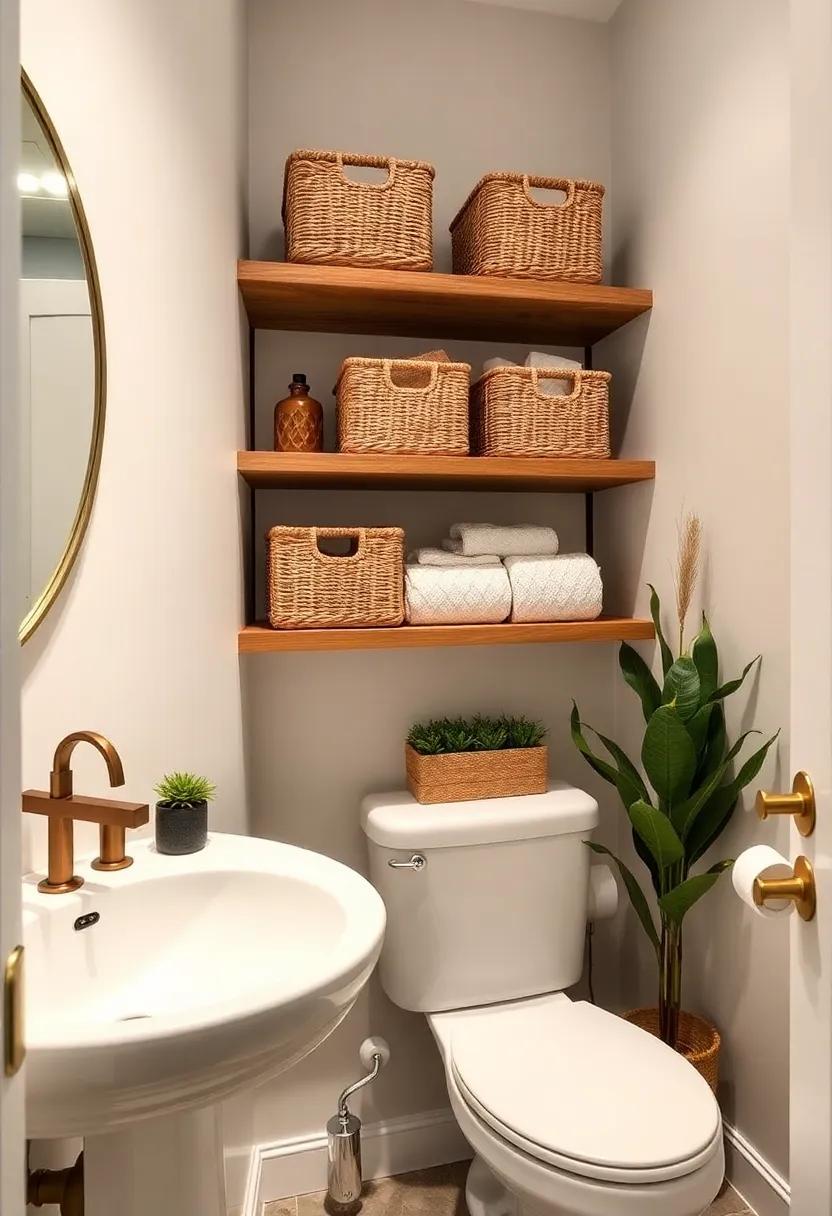 Decorative Baskets: ⁢Incorporate woven baskets on your shelves ‌for stylish⁤ and practical storage, keeping essentials⁤ close at hand yet​ neatly tucked away