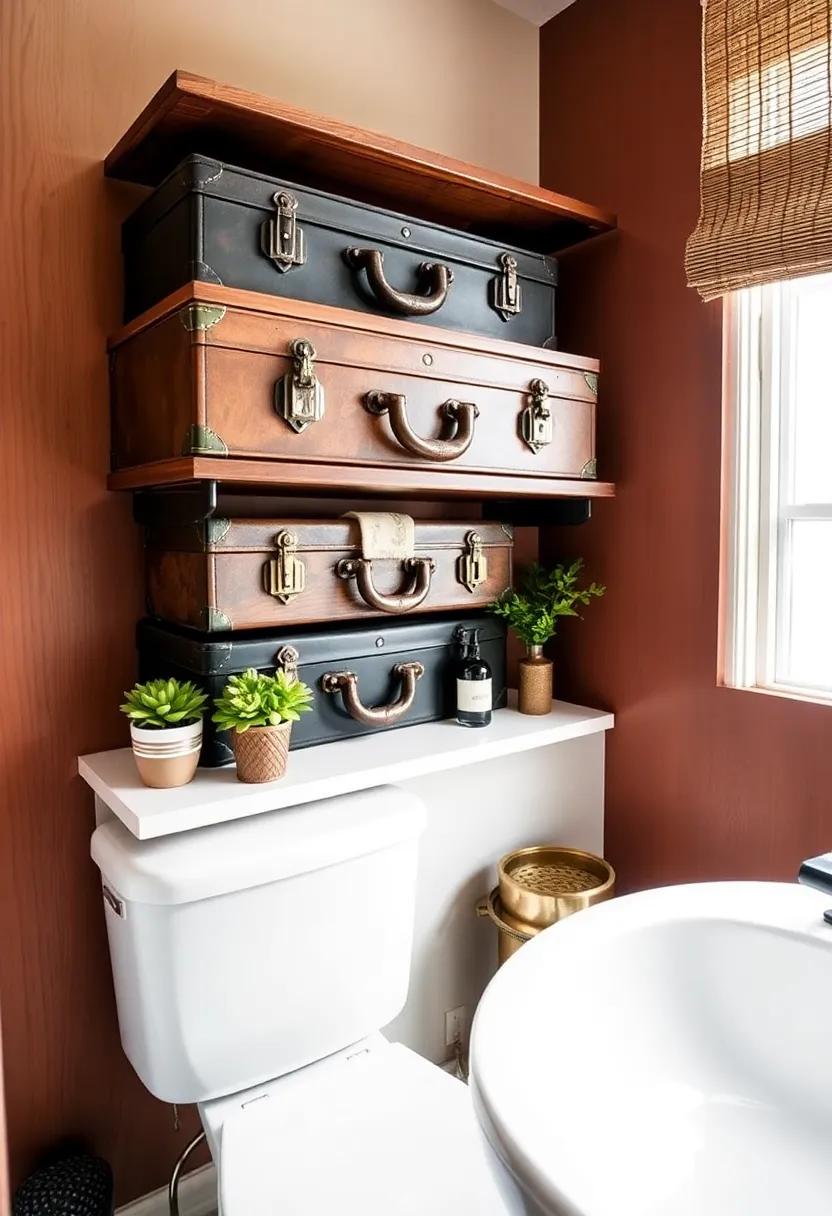 Vintage ‍Suitcase Shelf: Stack vintage suitcases as a unique shelving solution, perfect ‍for storing extra supplies while adding character to ​the room